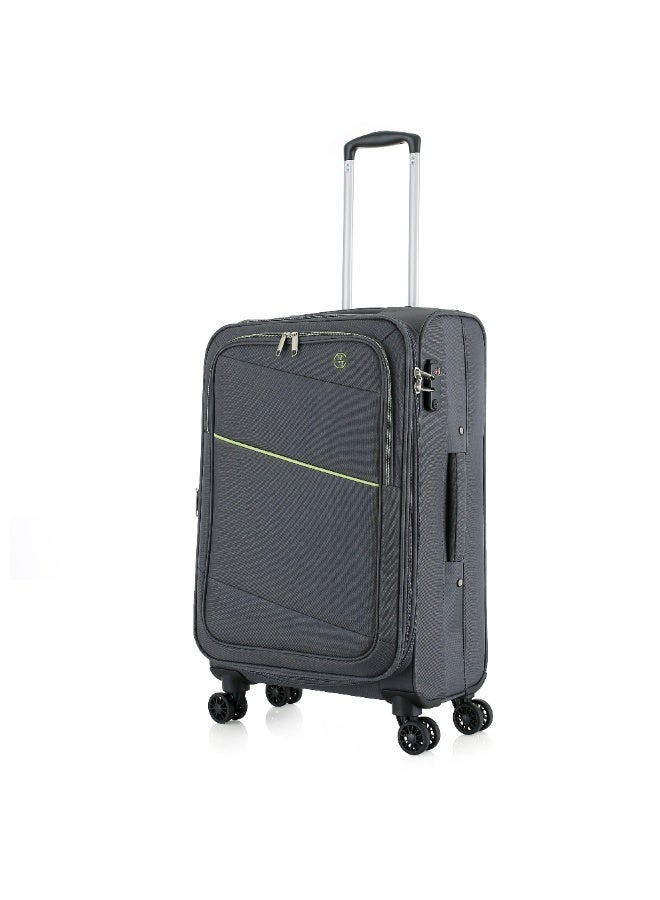 اتش تي طقم حقائب سفر من 3 قطع من H.T | حقائب سفر ذات غلاف ناعم | طقم حقائب سفر خفيفة الوزن قابلة للتوسيع بعجلات (82 لترًا، حقيبة سفر خفيفة الوزن) (متوسطة الحجم 24 بوصة) - Image 2